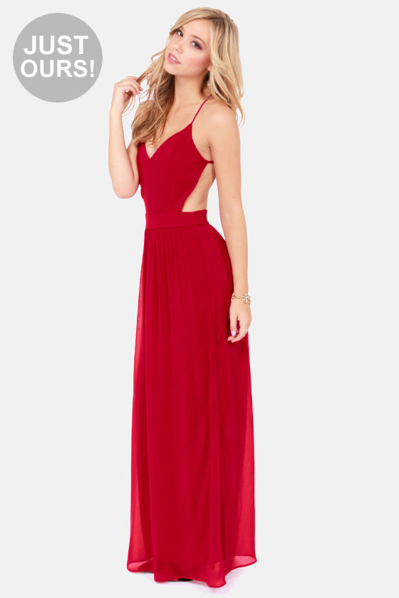 Wine Red Dress - Maxi Dress - Lulus